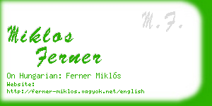 miklos ferner business card